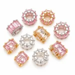 30 PCS Mixed 14K Micro-Inlaid Zircon Barrel Beads