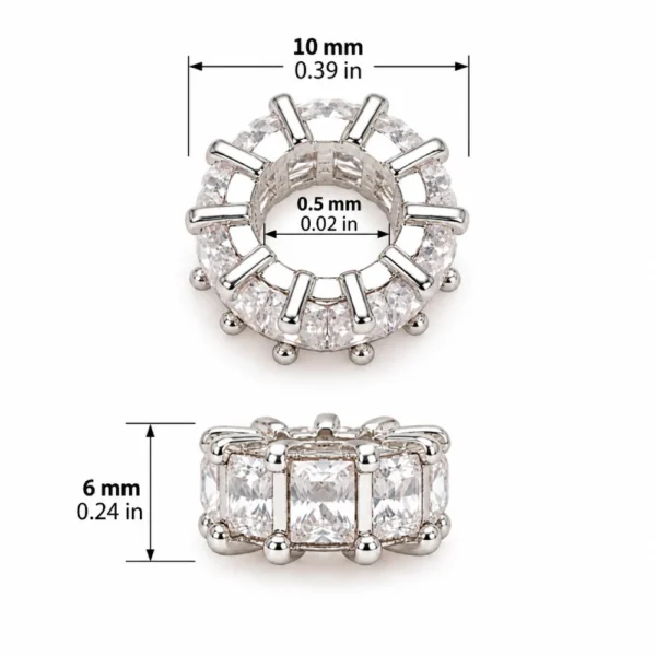 30 PCS Mixed 14K Micro-Inlaid Zircon Barrel Beads