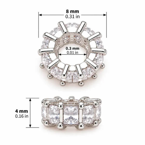 30 PCS Mixed 14K Micro-Inlaid Zircon Barrel Beads