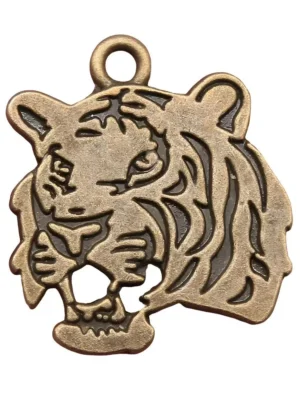 Vintage Double-Sided Tiger – Antique Silver & Antique Bronze