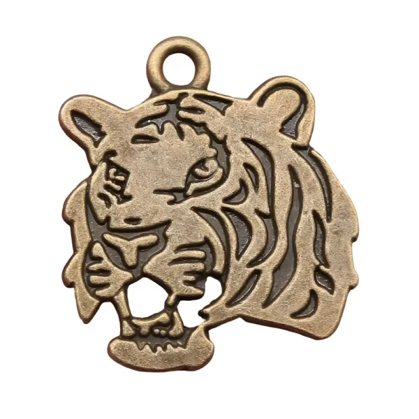 Vintage Double-Sided Tiger – Antique Silver & Antique Bronze