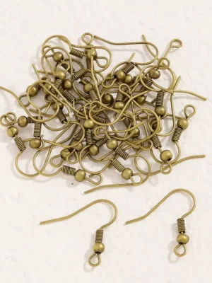 Antique Bronze & Black Gun Ear Hooks for DIY Jewelry Making