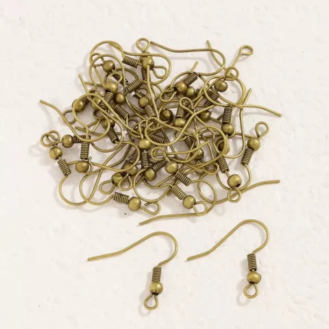 Antique Bronze & Black Gun Ear Hooks for DIY Jewelry Making