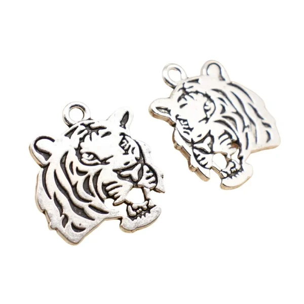 Vintage Double-Sided Tiger – Antique Silver & Antique Bronze