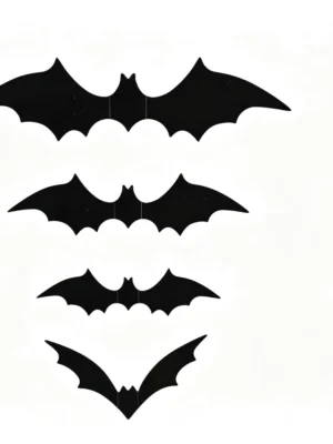 3D Halloween Bat Decorations – 12pcs Set