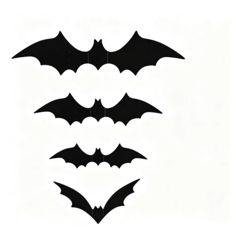 3D Halloween Bat Decorations – 12pcs Set