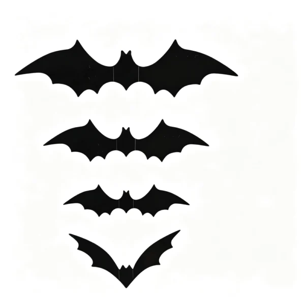 3D Halloween Bat Decorations – 12pcs Set