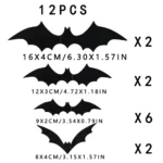 3D Halloween Bat Decorations – 12pcs Set