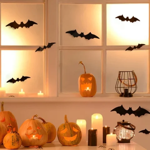 Halloween Bat Sticker Style