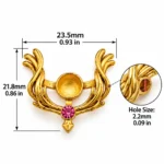 10 PCS Mixed Color Angel Wing Bead Frames for Jewelry Making