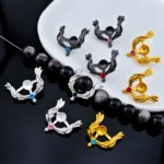10 PCS Mixed Color Angel Wing Bead Frames for Jewelry Making