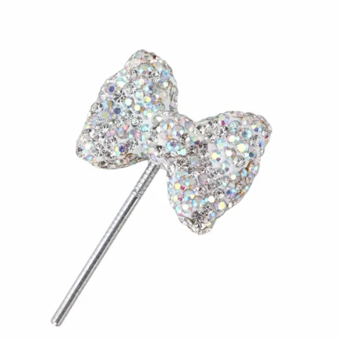 Rhinestone Bow Topper for DIY Beadable Pens