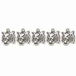 5 PCS Vintage Double-Sided Tiger Charms