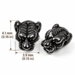 5 PCS Vintage Titanium Steel Tiger Head Charms