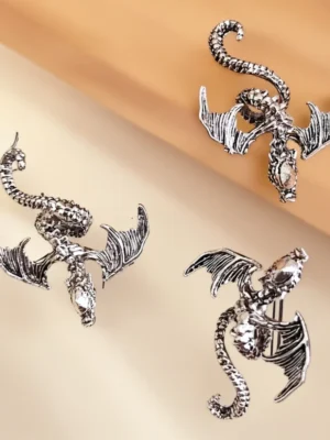 Antique Winged Dragon Antique Silver