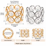 1PCS Crystal Decorative Ring –  for Crafts & Home Decor