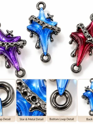 Double Star Pendant Details
