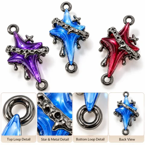 Double Star Pendant Details