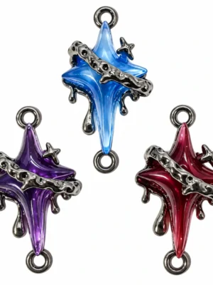 10PCS Double Star Pendant