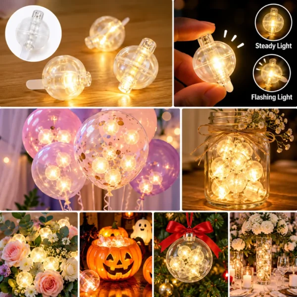 20PCS Mini Round LED Decorative Lights