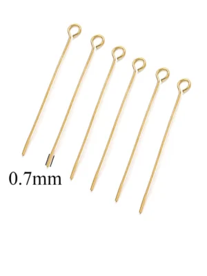 Nine-character needle, gold-plated, 07x30mm