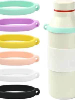 Portable water cup hanging rope loop silicone ring