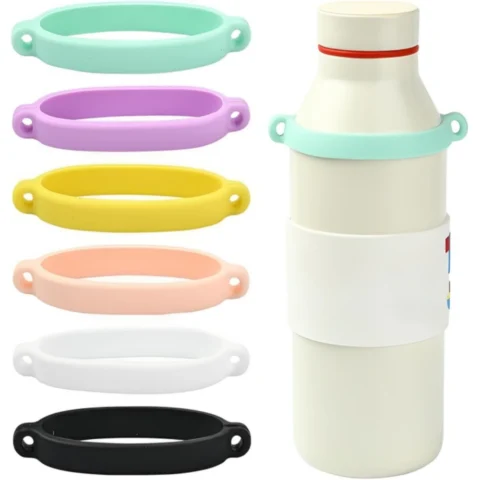 Portable water cup hanging rope loop silicone ring
