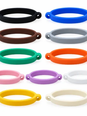 Portable Water Cup Hanging Rope Loop Silicone Ring