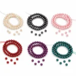 100 PCS 6mm Glass Pearl Beads for Jewelry Making