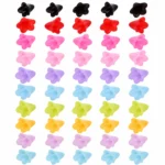100 PCS Acrylic Flower Beads – Colorful Translucent Beads