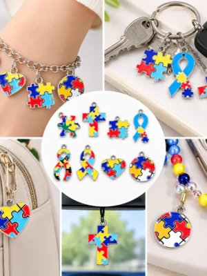 Autism Awareness Puzzle Charms Effect 1