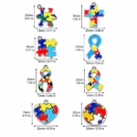16 PCS Autism Awareness Puzzle Charms – Mixed Alloy Pendants