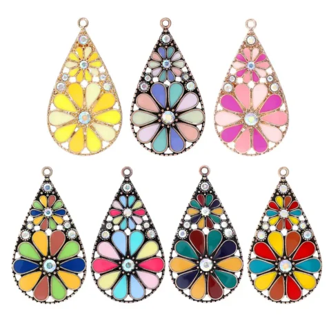 Flower Pendant Charm – DIY Jewelry Making Accessory