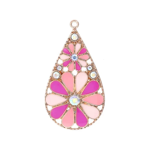 Flower Pendant Charm – DIY Jewelry Making Accessory