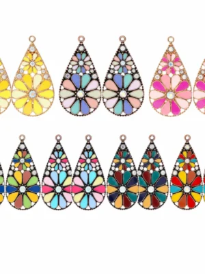 Flower Pendant Charm – DIY Jewelry Making Accessory