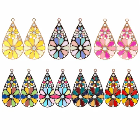 Flower Pendant Charm – DIY Jewelry Making Accessory