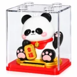 Lucky Panda Figurine with Display Case – Good Luck Decoration