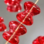 20 PCS Transparent Glass Bow Beads for Jewelry Making
