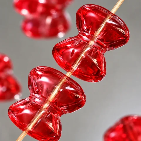 Transparent Glass Bow Beads Details