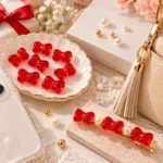 20 PCS Transparent Glass Bow Beads for Jewelry Making