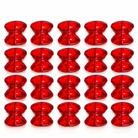 20 PCS Transparent Glass Bow Beads for Jewelry Making