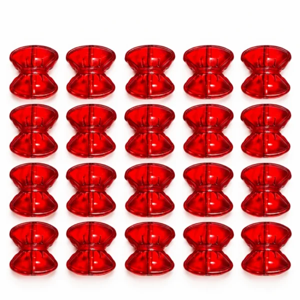 20 PCS Transparent Glass Bow Beads for Jewelry Making