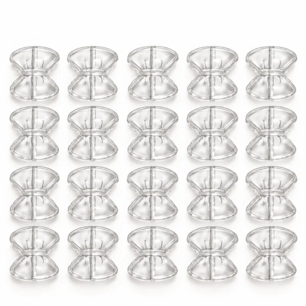 20 PCS Transparent Glass Bow Beads for Jewelry Making