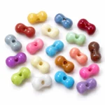 300 PCS 3×6mm Peanut Glass Beads – Multiple Colors