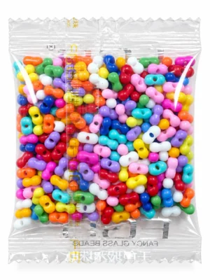 300 PCS 3×6mm Peanut Glass Beads – Multiple Colors