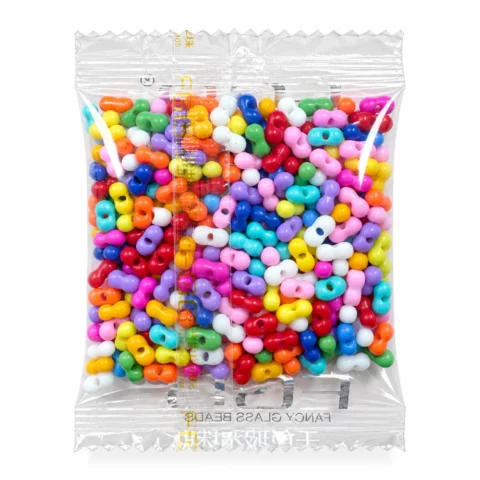 300 PCS 3×6mm Peanut Glass Beads – Multiple Colors