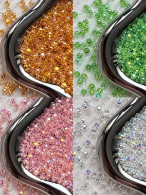 100 PCS 6mm Flat Crystal Beads for Jewelry Making