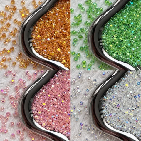 100 PCS 6mm Flat Crystal Beads for Jewelry Making