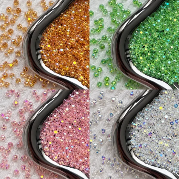 100 PCS 6mm Flat Crystal Beads for Jewelry Making