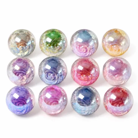 90 PCS Acrylic Rose Beads